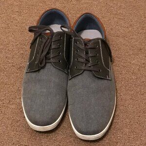 Bruno Marc Men Grey Sneakers Canvas Synthetic Lace Up Comfortable Casual Shoes